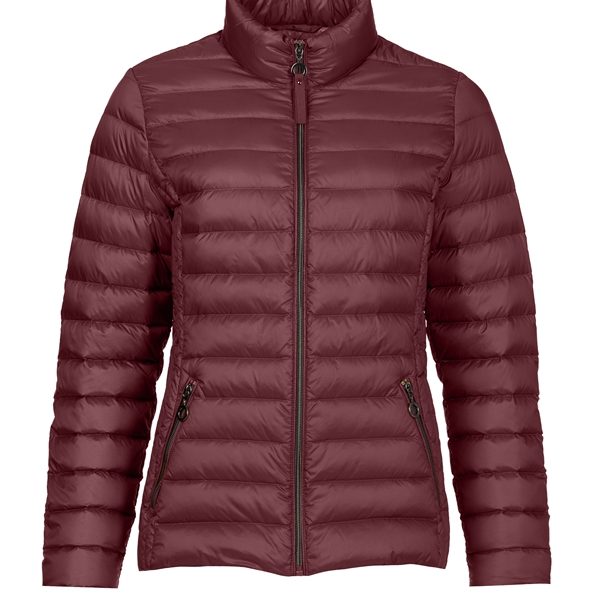redde zone Stor Frandsen Bordeaux quiltet jakke med andedun - Rosemin mode