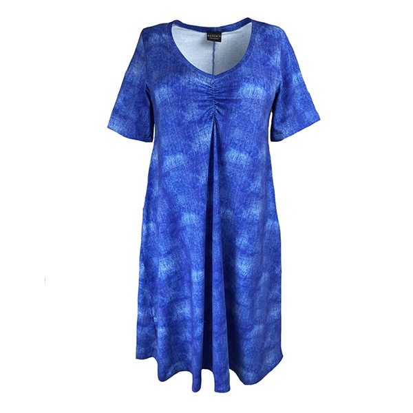 Rosemin - Kjole i A-form i lys blå cowboylook