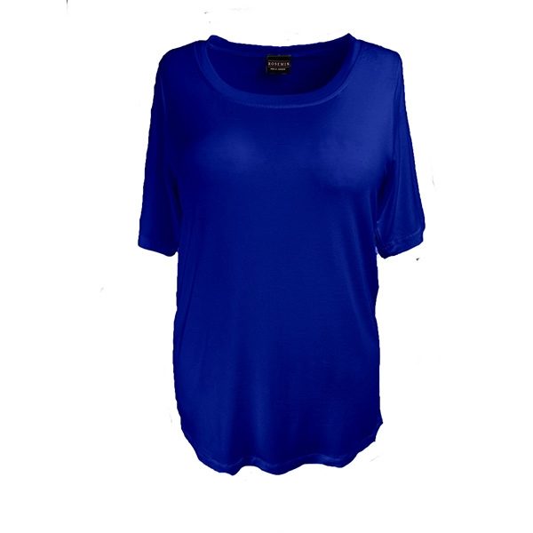 Rosemin ROSA - Koboltblå bluse med korte ærmer