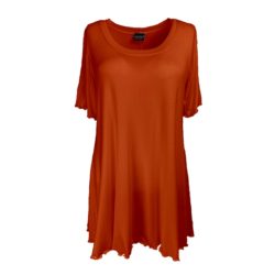 Rosemin Anna - Orange bluse i A-form  - Lang