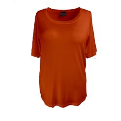 Rosemin ROSA - Orange bluse med kort ærme