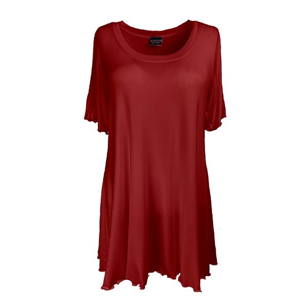 Rosemin Anna - Rød bluse i A-form - Lang længde